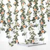 Decorative Flowers Silk Simulation Rose Fake Flower Vine Artificial White Large Tea Vines Strip Air Conditioning Pipe Room Decoration