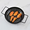 Ferramentas para churrasco acessórios grelha de aço carbono frigideira redonda quadrada retângulo em forma de cesta para grelhar fumante legumes carne de peixe 231124
