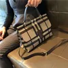 2023 New Genuine Leather Boston Tote Large Capacity Ladies Shoulder Bag Versatile Pillow Plaid Crossbody Bag