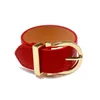 Bangle High Quality PU Leather Single Circle Gold Color Stainless Steel Belt Bracelets For Women Fashion Jewelry LB029