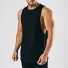 Herrtankstoppar solid bodybuilding män gymträning fitness ärmlös skjorta manlig sommar bomull undertröja casual singlet Vest kläder 230425