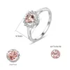 Français romantique coloré coeur gemme haut de gamme bague femmes mode marque de luxe 3A Zircon s925 bague en argent Sexy charme femme mariage bijoux saint valentin cadeau