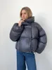 Women's Trench Coats 2023 Winter Cotton Padded Coat Streetwear Snow Parka Personalized Hooded Puffer Zipper Outerwear