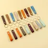 Keychains 8 Colors Men PU Leather Keychain Casual Unisex Business Strap Lanyard Car Key Chain Organizer Ring Laniere Porte Cle