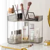 Bathroom Shelves Organizer Corner Storage Rack Acrylic Toothbrush Cups Skincare Makeup Brush Desktop Washstand Holder 231124