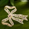 Broches fascínio roxo de luxo Cubic Zirconia Big Bow for Women Dress Women Dress Fashion Clothing Pin Accessories Broche Luxe