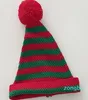 Berets bonito vermelho malha chapéus de natal para mulheres outono e inverno retro contrastante listras presente de ano moda quente gorros