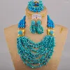 Necklace Earrings Set Nigerian Bride Wedding Dress Accessories Red Coral Fragmented Branch African Women's Jewelry XK-45