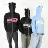 Sweats à capuche pour hommes Sweatshirts Design coréen Kawaii Alphabet Print Pattern Full Zip Sweat à capuche pour femme Mode Harajuku Y2K Streetwear Punk Sweat surdimensionné pour hommes Y23