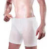 Unterhosen 1pc Mode Sexy Männer Mesh See Thru Unterwäsche Boxer Shorts Einfarbig Männer Höschen Dessous Bequeme Slips