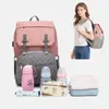 Rucksack LEQUEEN Wickeltasche Babypflege Windel Großer Kinderwagen-Organizer Mama Multifunktions-USB Outdoor-Reisen Rucksack