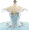 Dancewear Professional High Quality Unique Design 12 Lager Custom Size Kids Girls Girls Women Performance Wear Light Blue Ballet Tutu 231124