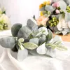 Dekoratif çiçekler 15 adet yapay sürüsü kuzular kulak yeşillik gövdesi sahte kuzu dalları rustik düğün seçer