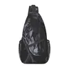 Sacs Duffel Black Greyhound Silhouette Crayon de couleur Sac de poitrine à la mode Polyester Tissu School Cross Multi-Style