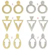 Dangle Earrings Korean Version Of The Simple Trend Geometric Alloy Fashion Personality Wind Inverted Triangle Vintage Punk Jew