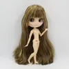 인형 얼음 DBS Blyth Doll Middie 20cm 맞춤형 누드 인형 조인트 바디 다른 얼굴 화려한 머리카락과 손 제스처 선물 1/8 인형 230426