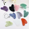 Jade Guasha Tool Face Care Masseur Natural Stone Crystal Rose Quartz Agate Gua Sha Massage Beauty Body Traditional Spa Guérison Health Tools