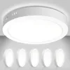 Downlights LED Flush Mount Panel Ceiling Light Fixture 24W AC85-265V Flat Round Surface Mounted Downlight Lamp for Closet Hallwa278g