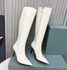 Winter Boots 여자의 섹시한 래커 가죽 뾰족한 가죽 삼각형 디자이너 사이드 지퍼 하이힐 부트 스트랩