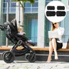 Stuurwielafdekkingen Cover Stroller Tyre Protector Pushair Accessoire Rolstoel Baby Fabric Kids Black Pram Accessories Big Dust