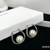 Chic élégant boucles d'oreilles cerceau créateur de mode fiançailles mariage fête bijoux pour femmes boucles d'oreilles balancent perle boucle d'oreille goutte