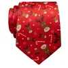 Bow Ties Christmas Santa Claus Men's Tie Elk Candy Cane Red Green Necktie For Man Accessories Gift Snowflake Snowman Cravate