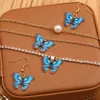 Charm Bracelets New Creative Simple Fashion Elegant Women's Jewelry Set Ear Stud Necklace Bracelet Combination Set Z0426