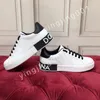 Ny Top Hot Luxurys mode sneaker män kausal skor mode kvinna läder snörning sneakers vita svarta män kvinnor