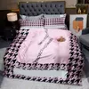 Wit plaidpatroon beddengoed set modieus delicaat paar luxe zachte dekbed set thuisbed accessoires onderscheidende designer beddengoed 4 stcs queen size jf021 b23