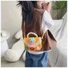 Cartoon Strawberry Children's Shoulder Bag Pearl Handle Baby Girls Lace Crossbody Bags Princess Coin Purse Accessories Handbags