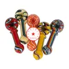 Colorful Wig Wag Style Pyrex Thick Glass Hand Pipes Handmade Portable Filter Herb Tobacco Spoon Bowl Smoking Bong Cigarette Holder Tube