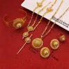 Necklace Earrings Set Traditional Ethiopian Bridal Big Hair Jewelry 6pcs Sets African For