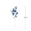 Fleurs décoratives 92m Plantes Artificielles Eucalyptus Long Silver Dollar Feuilles Feuillage Plante Verdure Faux Plastique Branches Verts Buissons