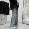 남성용 바지 Domonstier Japanese Men 's Pleated Joggers Streetwear Man Casual Straight 2023 편지 인쇄 남성 바지 바닥