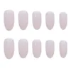 False Nails 24PcsSet Long Round Head Bright Solid Color Press On Acrylic Nail Art Fake Finished Wearing Manicure Reusable 230425