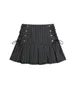 Skirts Y2k Pleated Skirt Women Sexy High Waist Grey Stripe Bandage Mini Skirts Summer A Line Skirt Vintage Harajuku Streetwar 230425