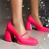 드레스 슈즈 gratis pengiriman sepatu wanita kantor hitam ukuran besar 4043 pesta mewah elegan baru 2023 hak tinggi Mary Janes 230425