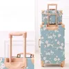 Suitcases Travel Suitcase On Wheels Rolling Luggage Fashion Woman Set Retro Password Carry Trolley Valise Cabine