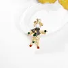 Broches Vintage Scarecrow For Women Unisex Rhinestone Cartoon Figuur Party Party Casual Broche Pin Gifts