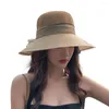 Wide Brim Hats Sweet Women Fisherman Hat Decorative Foldable Fishnet Lady Beach Po Prop Headwear