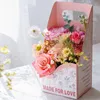 Geschenkomschakeling 3 stc/tas Moederdag Bloemverpakkingszak Handtas Floral Box Paper koffer van hoge kwaliteit mode