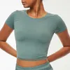 Kvinnors spårningsdräkter Kvinnor Träningsuppsättningar för 2-stycken T-shirt Sportsömlösa shorts Tights Suit Top Short Sleeve Yoga Gym Activewear Set