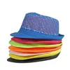 Berretti estivi traspiranti cappelli da sole vuoti cappelli da spiaggia da donna trilby cubani berretti da uomo color caramella per sombreri da festa