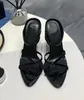 Sandálias de bola feminina de couro genuíno Moda de bandagem transversal Slide High Heels 10cm Sapatos de noiva de festas Tamanho 34-41