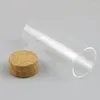 Bouteilles de stockage 20 pièces grand vide clair bouteille en verre borosilicate tube pot flacon avec bouchon en bois bouchon conteneur 80 ml 120 ml 160 ml 4 oz