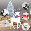 Decorações de jardim 3pcs Handmake Iron Art Elk Deer Christmas Garden Decor LED Light Brilhante Glitter Rena Xmas Home Outdoor Yard Ornament Decor 231124