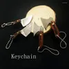 Keychains Punk Mini Knife Axe Keychain Key Ring For Women Men Creative Cool Roestvrij staal Keukengerei Bag Airpods Box Accessoires