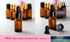 Klassisk 10 ml Amber Glass Essential Oil Pipette Bottles Liquid Reagent Dispensing Bottles Parfyes flaskor 768 st grossistfri frakt