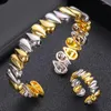 Collier boucles d'oreilles ensemble Jankelly luxe Unique bracelet africain anneau pour les femmes mariage cubique Zircon Indina Dubai bijoux de mariée