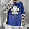 Kvinnors hoodies tröjor demon slayer anime hoodies långärmad avslappnad plusstorlek vinter lapptäcke tröja kvinnor kawaii shinobu kochou manga streetwear